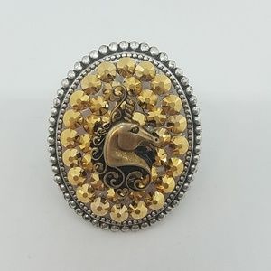 GASOLINE GLAMOUR Jewelry - Unicorn rhinestone Swarovski charm ring smaple GASOLINE GLAMOUR Jewelry - Unicorn rhinestone Swarovski charm ring smaple